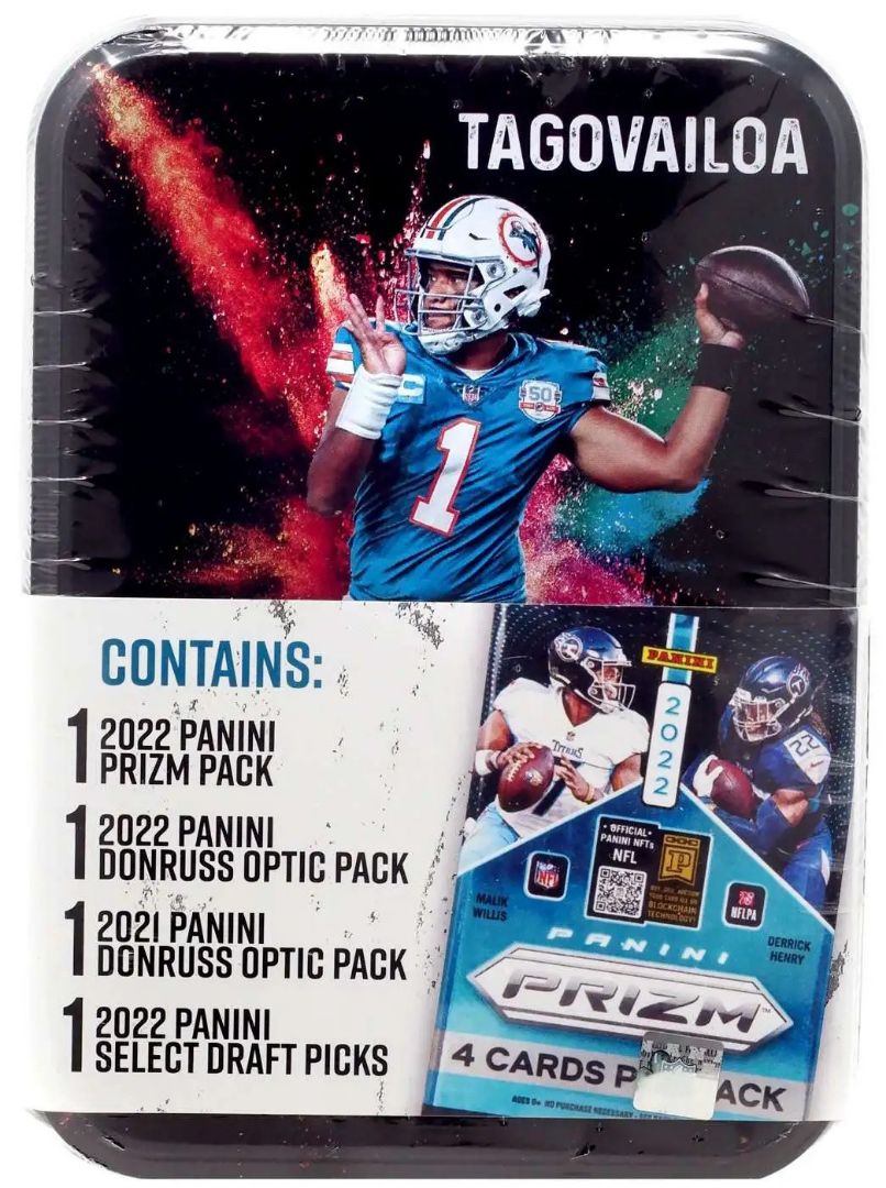 2022 Panini Football Tua Tagovailoa Trading Card COLLECTOR Tin