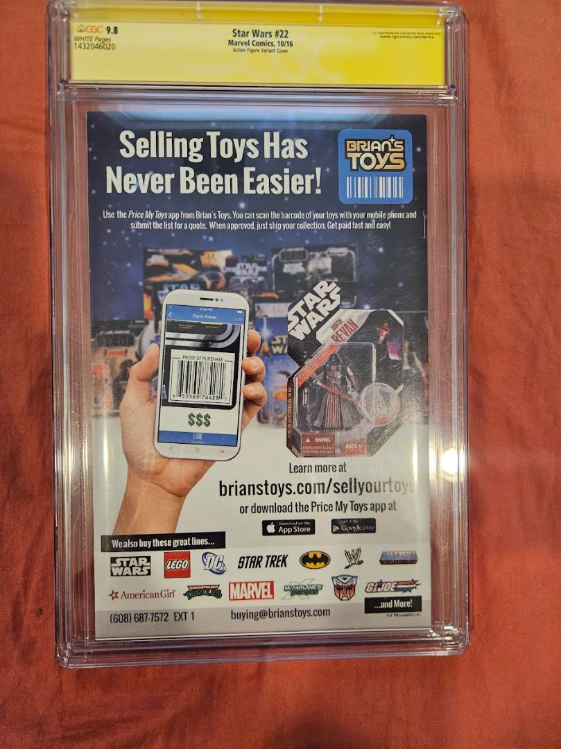 Star Wars #22 Action Figure Variant Cover signed CGC 9.8