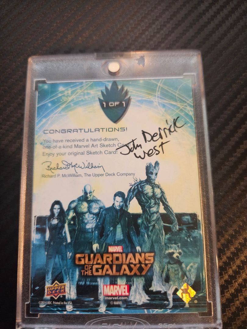 Guardians Of The Galaxy 1 of 1 sketch card of Drax