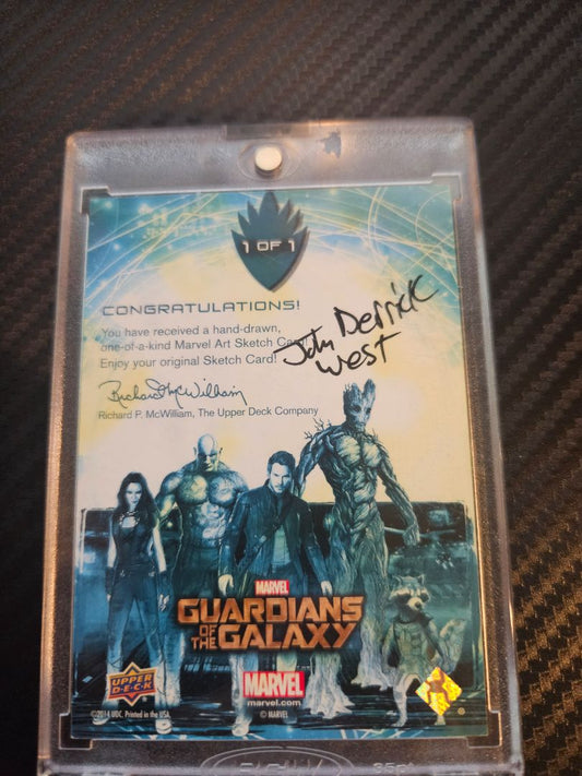 Guardians Of The Galaxy 1 of 1 sketch card of Drax