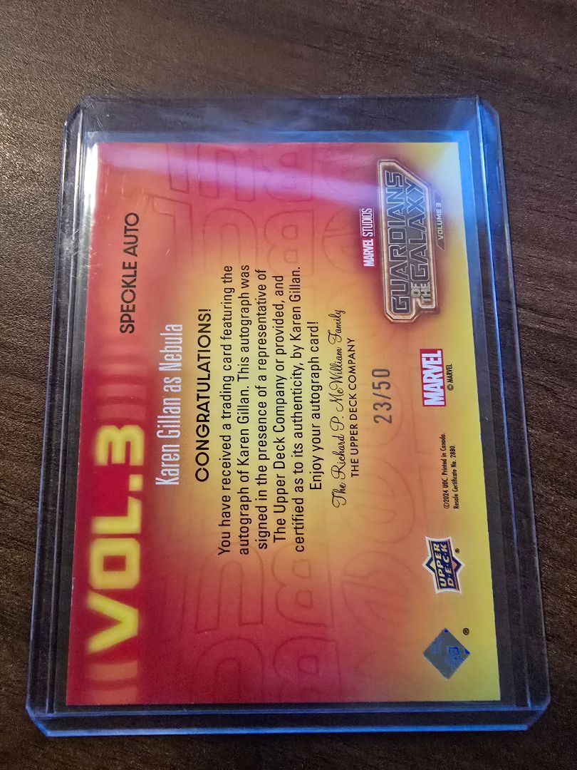 Upper Deck Guardians Of The Galaxy Vol.3 AUTO Karen Gillan 23/50