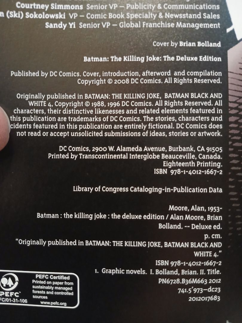 Killing Joke Deluxe Edition HC