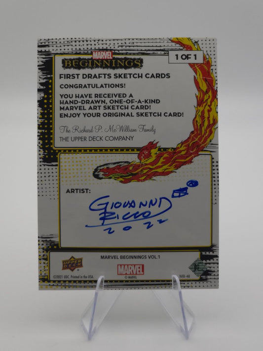 Storm Sketch Card by Giovanni Ricco 1of1 Marvel Beginnings 23'