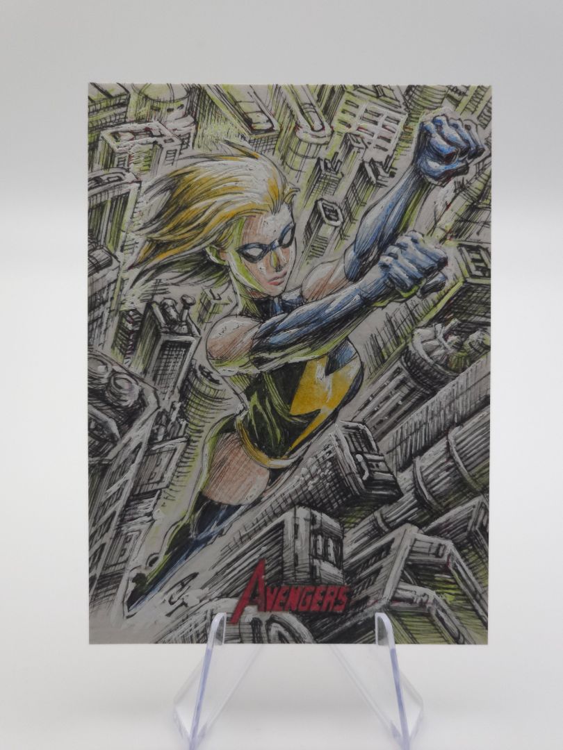 1/1 Ms. Marvel Sketch Card by Anthony J. Tan