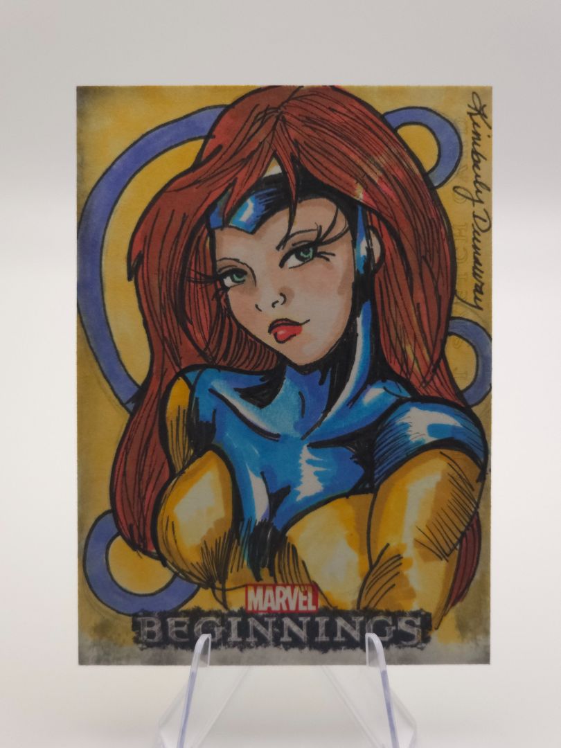 1/1 Jean Grey Sketch Card by Kimberly Dunaway 12'