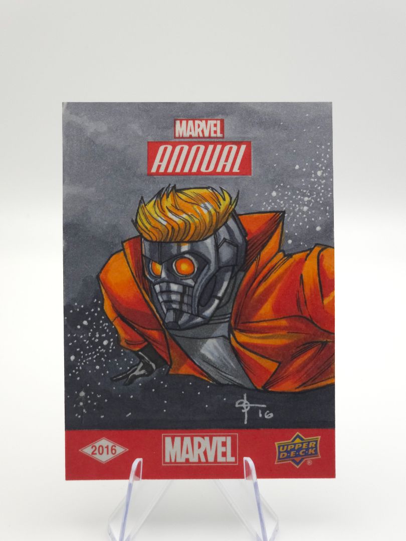 1/1 Sketch Card by Leon Braojos Star Lord Marvel Annual 2016