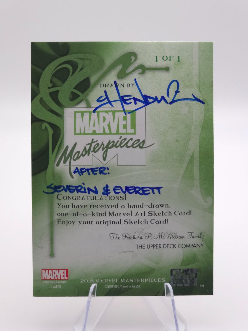 1/1 Sketch Card by Vittorio "Chenduz" D'Ippolito Marvel Masterpieces 18'
