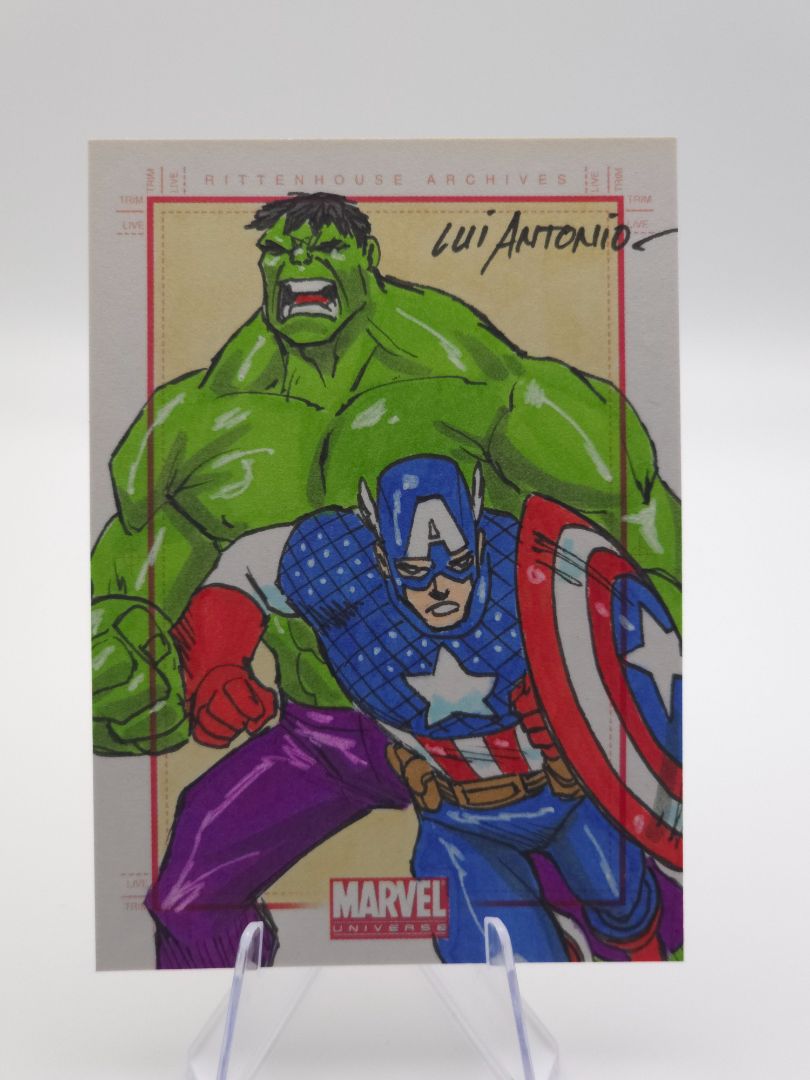 1/1 Captain America Sketch Card by Lui Antonio 11'
