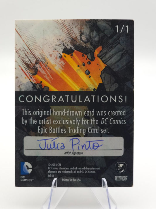 1/1 Harley Quinn Sketch Card by Julia Pinto 14'