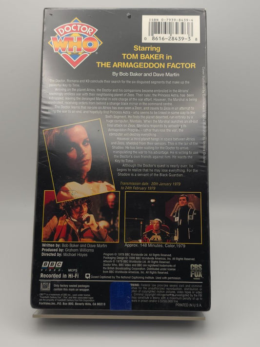 SEALED Dr. Who VHS