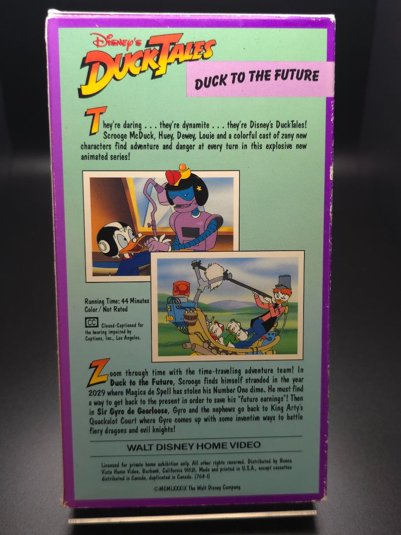 Duck Tales Duck to the Future VHS