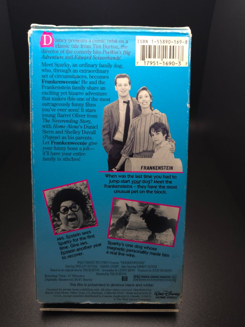Frankenweenie VHS