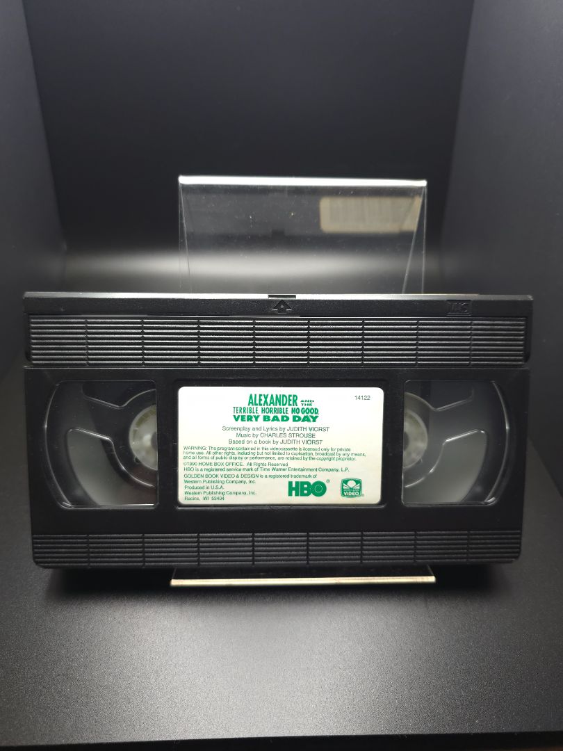VHS Alexander and the Terrible Horrible No Good Very Bad Day