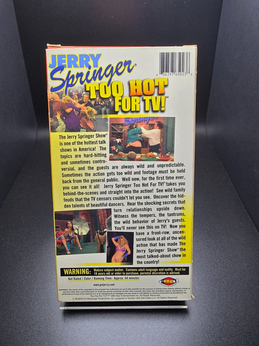 VHS Jerry Springer Too Hot for TV