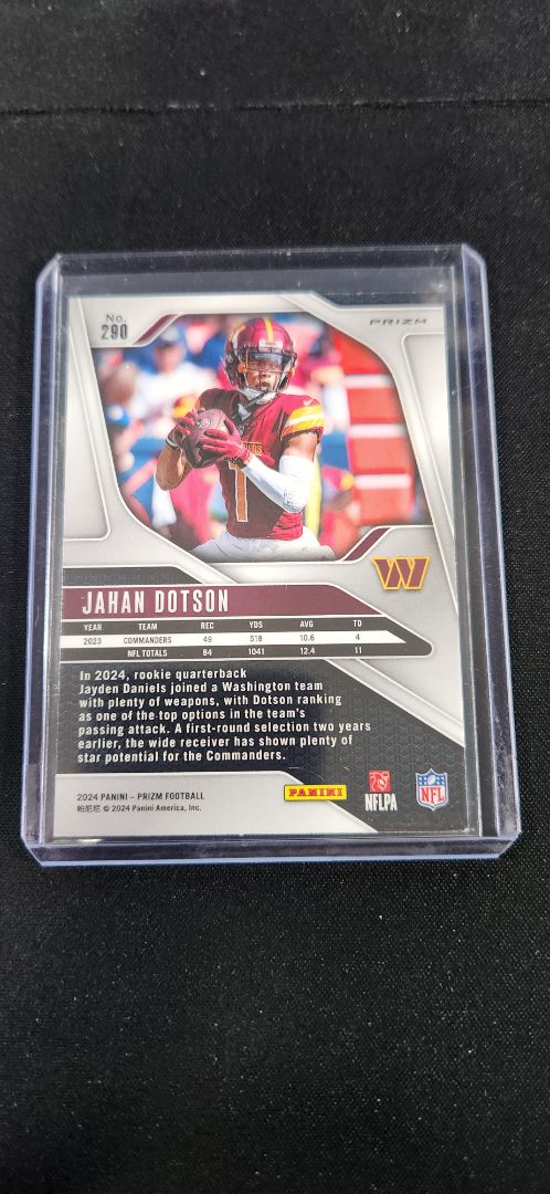 2024 Prizm. Jahan Dotson Red Sparkle