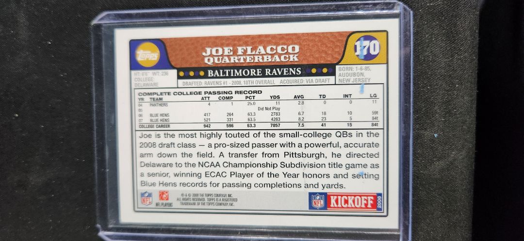 2008 Topps Joe Flacco RC