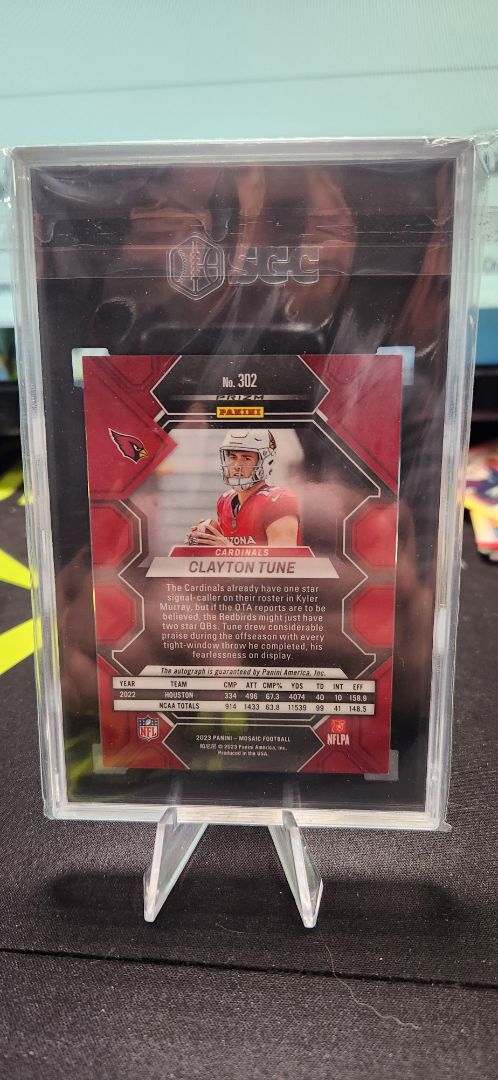 2023 Mosaic Clayton Tune Blue No Huddle Autograph