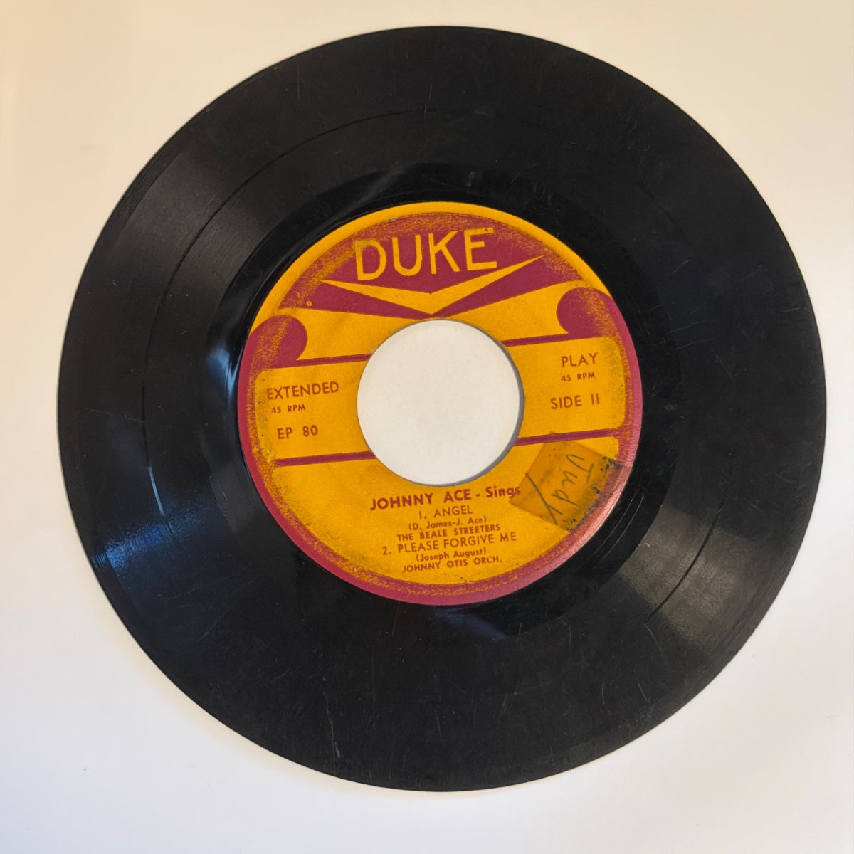 Johnny Ace, The Beale Streeters - Cross My Heart / Angel (1953) - Vinyl