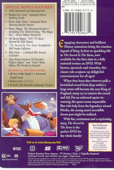 The Sword in the Stone (1963) - DVD