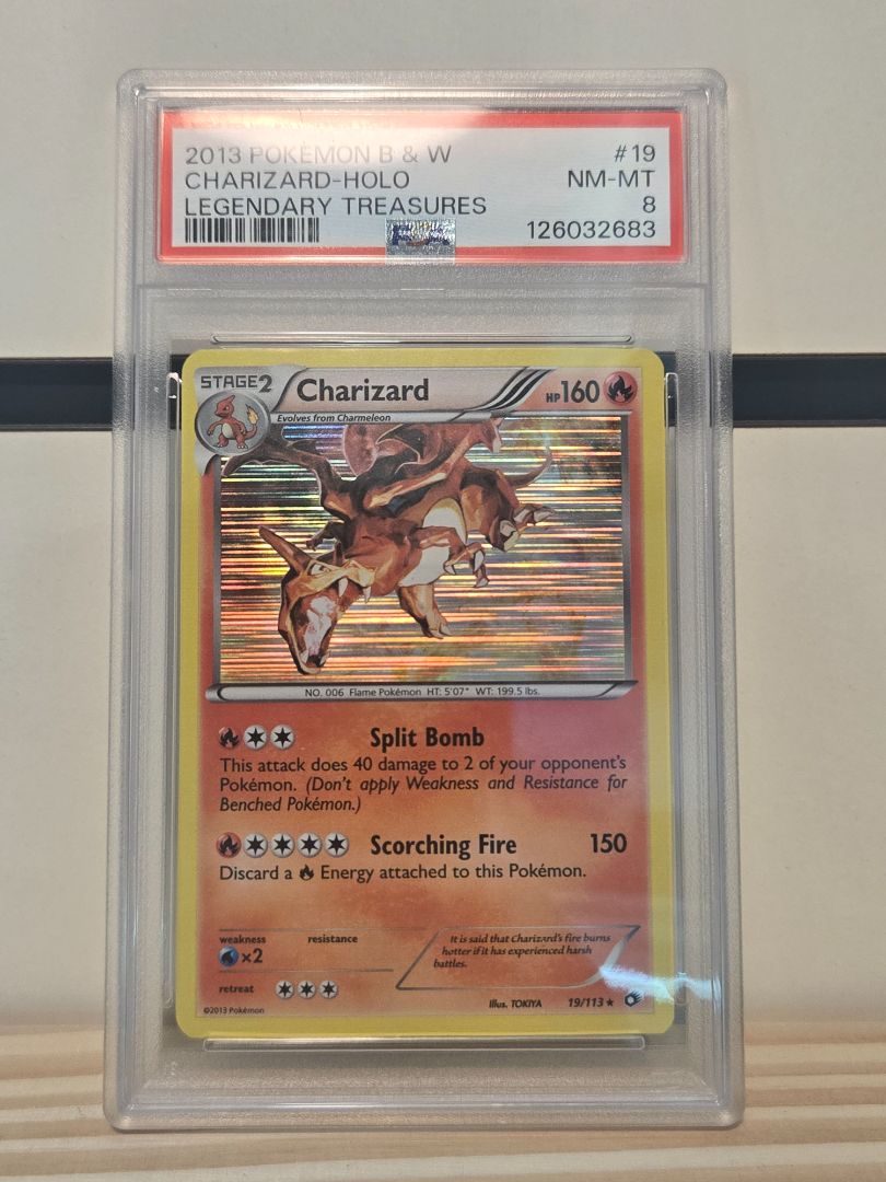 Charizard Legendary Treasures PSA 8