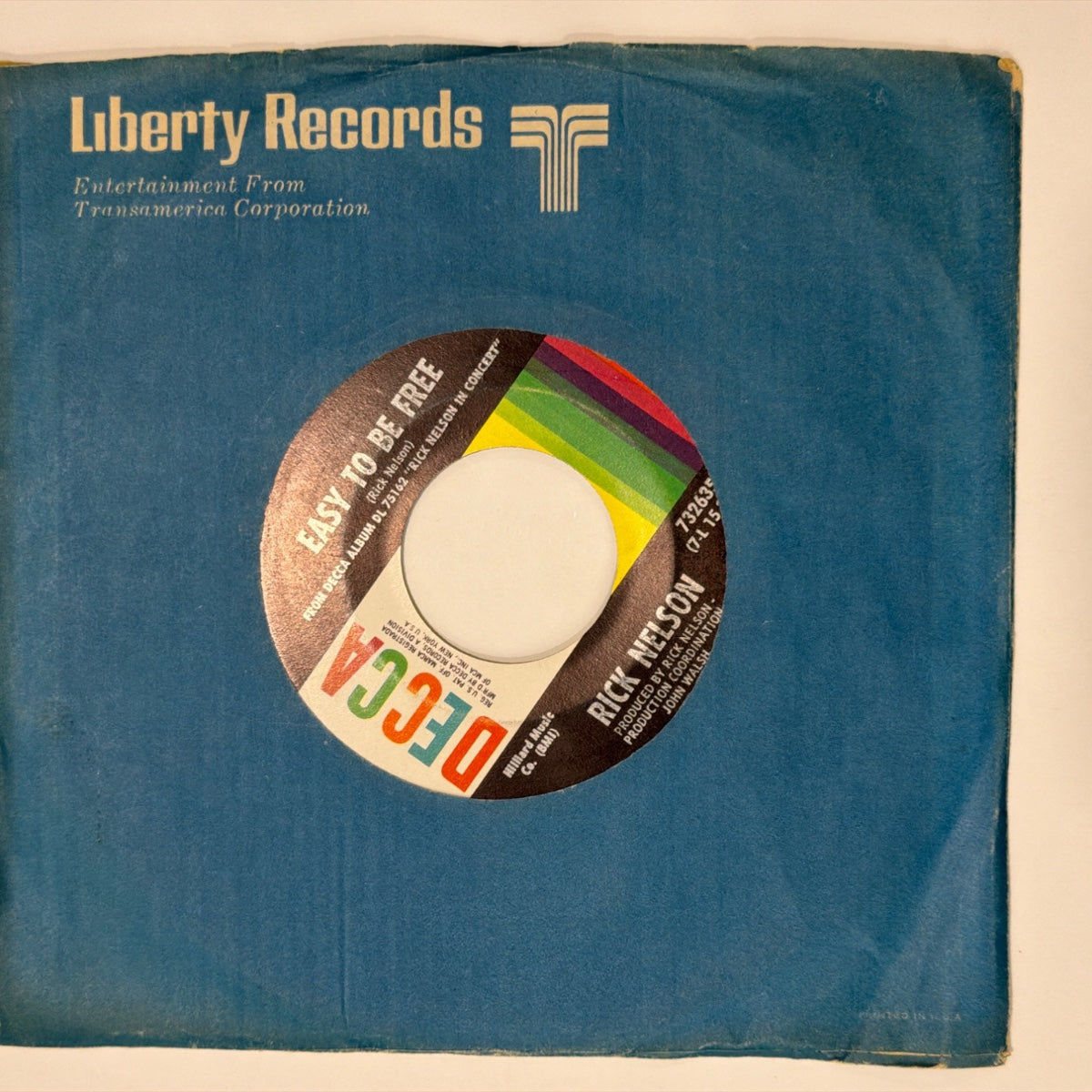 Rick Nelson - Easy To Be Free (1970) - Vinyl