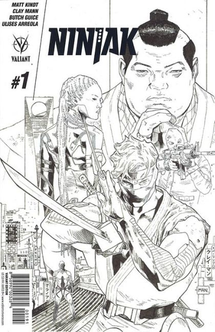 Ninjak, Vol. 3 #1J Cvr J Shared Store Sketch Var Mann