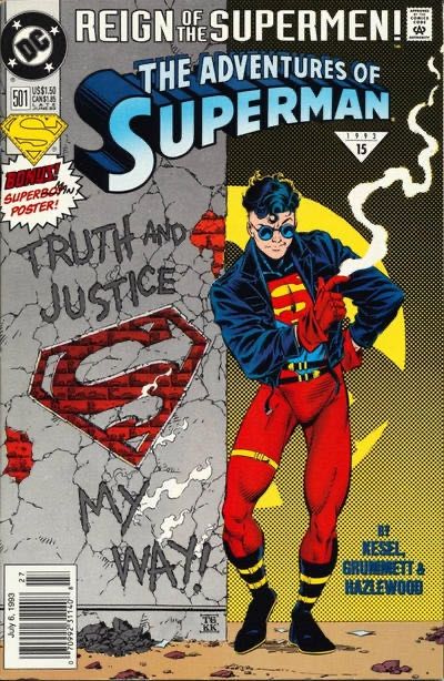 The Adventures of Superman #501B Newsstand Edition
