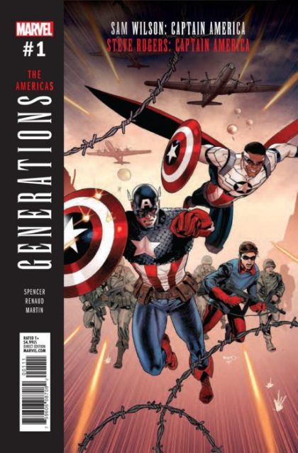 Generations: Sam Wilson Captain America & Steve Rogers Captain America #1A Regular Paul Renaud Cover