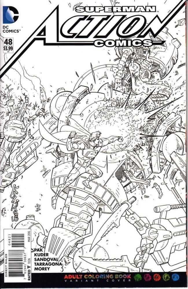 Action Comics #48 Adult Coloring Book Variant Edition