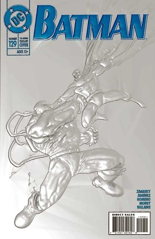 Batman #129 Cover D Ryan Benjamin 90 S Cover Month Foil Multi Level Embossed Card Stock Variant