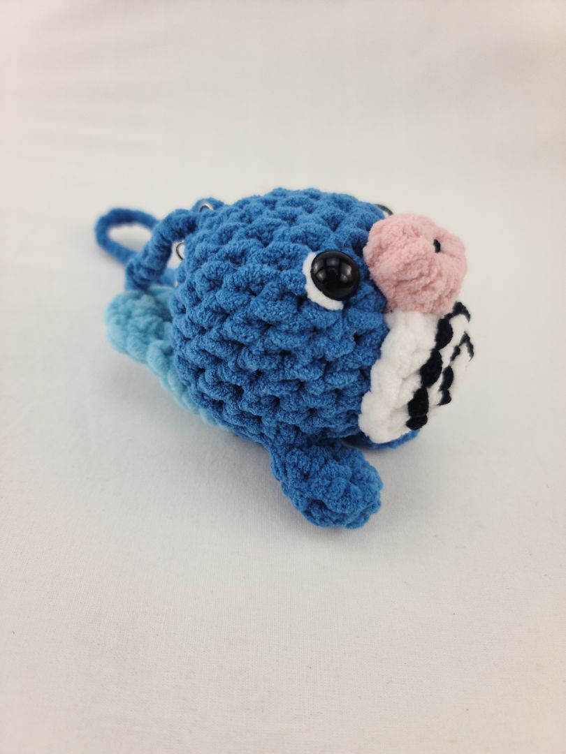 Handmade Car Ornament Keychain Inspired by Poliwag Pokemon