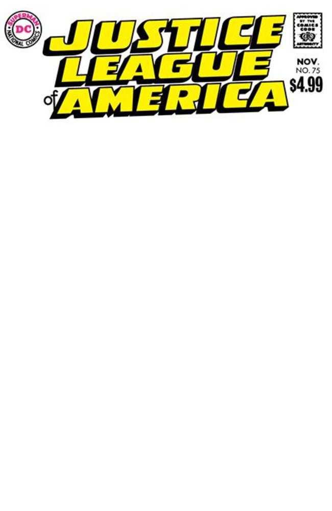 Justice League Of America #75 Facsimile Edition Cover B Blank Card Stock Variant
