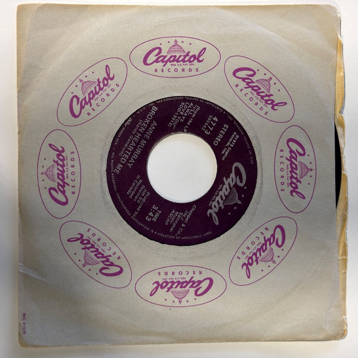ANNE MURRAY - BROKEN HEARTED ME (1980) - Vinyl