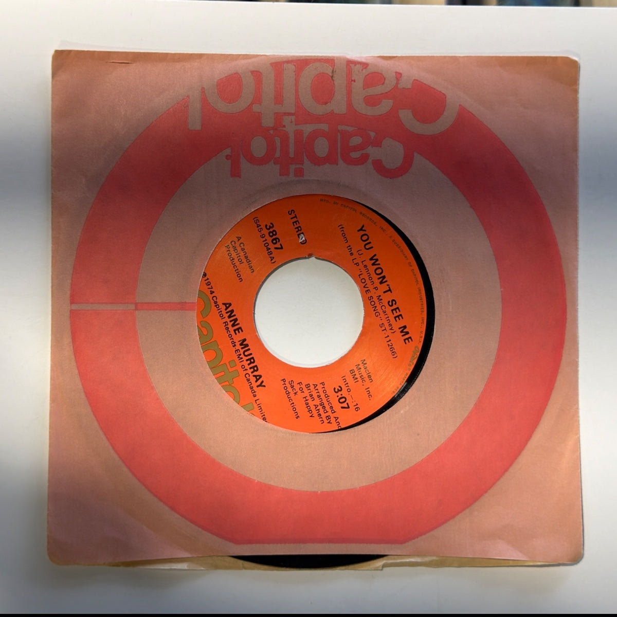 ANNE MURRAY - YOU WON'T SEE ME (1974) - Vinyl