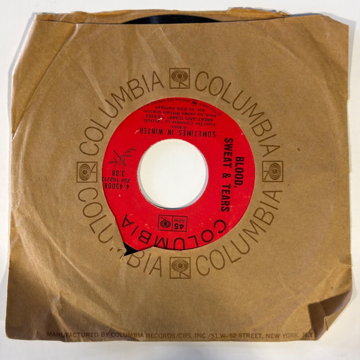 BLOOD, SWEAT & TEARS - SOMETIMES IN WINTER (1969) - Vinyl