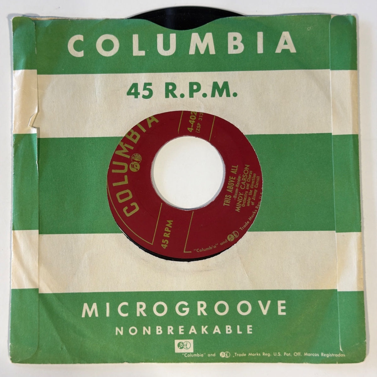 MINDY CARSON - THIS ABOVE ALL (1967) - Vinyl