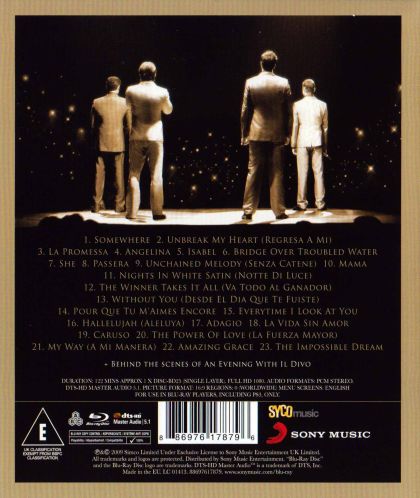 An Evening with 'Il Divo': Live in Barcelona (2009) - Blu-ray