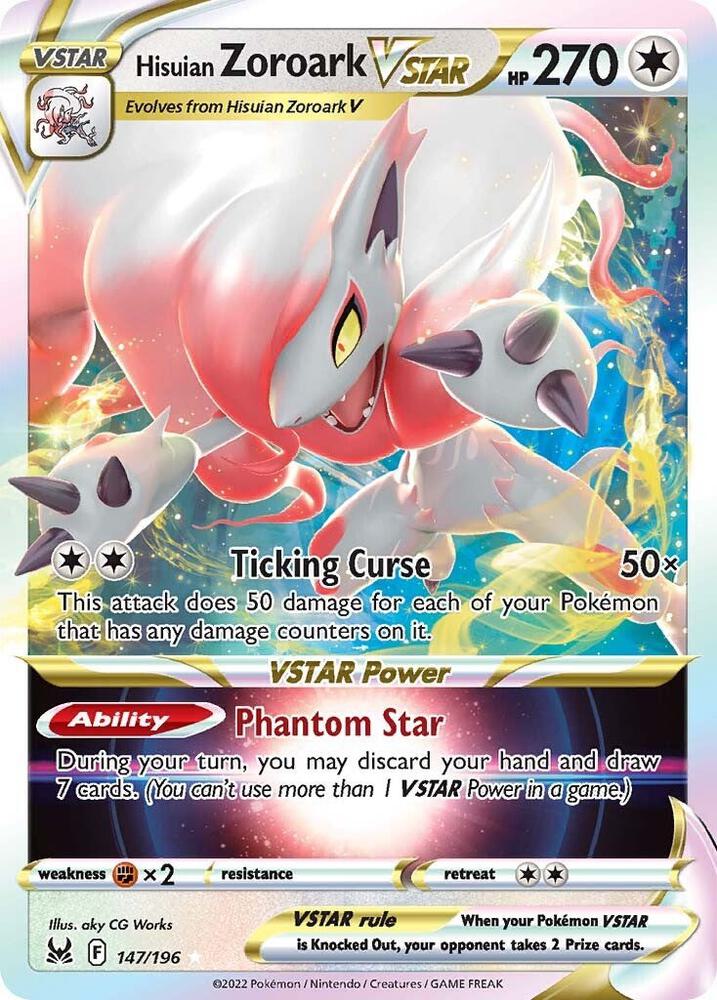 Hisuian Zoroark vstar 147/196