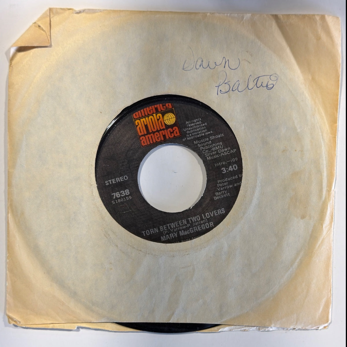 MARY MacGREGOR - Torn Between Two Lovers (1976) - Vinyl