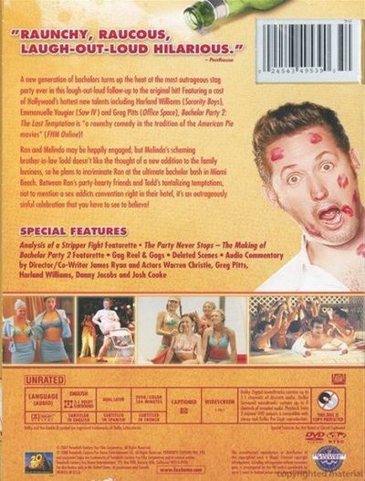 Bachelor Party 2: The Last Temptation (2008) Unrated - DVD
