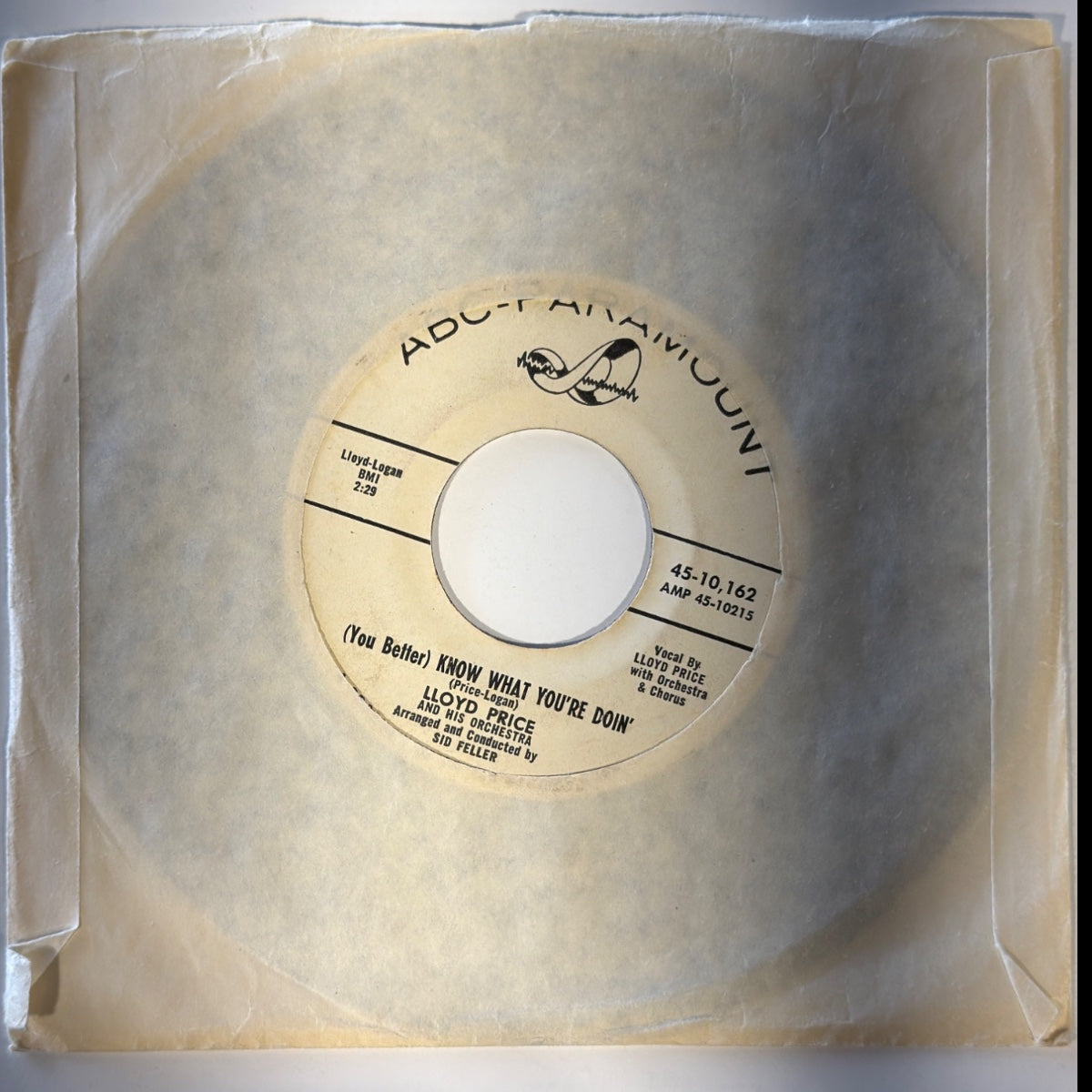Lloyd Price and His Orchestra - (You Better) Know What You're Doin' (1960) - Vinyl