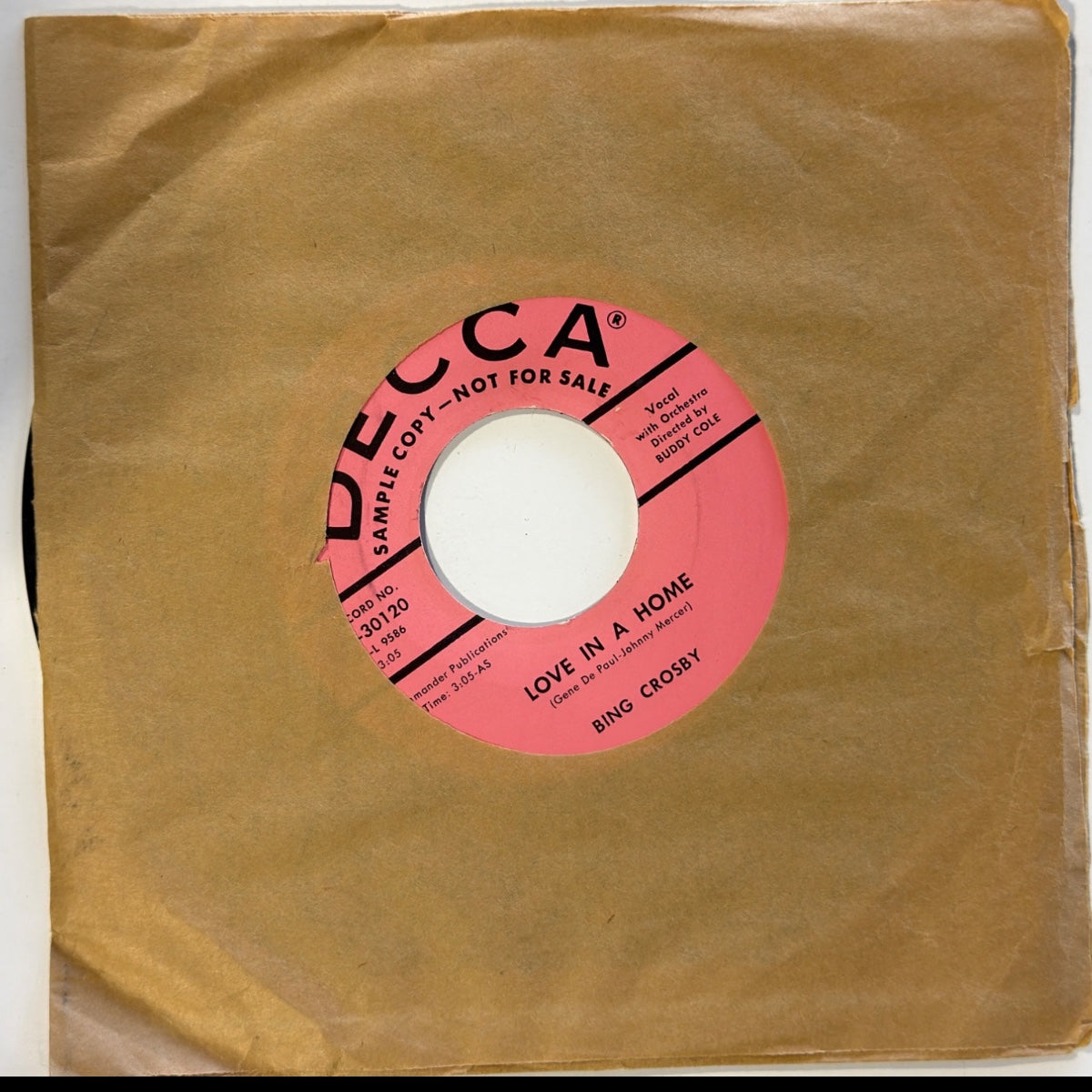 BING CROSBY - LOVE IN A HOME (1956) - Vinyl