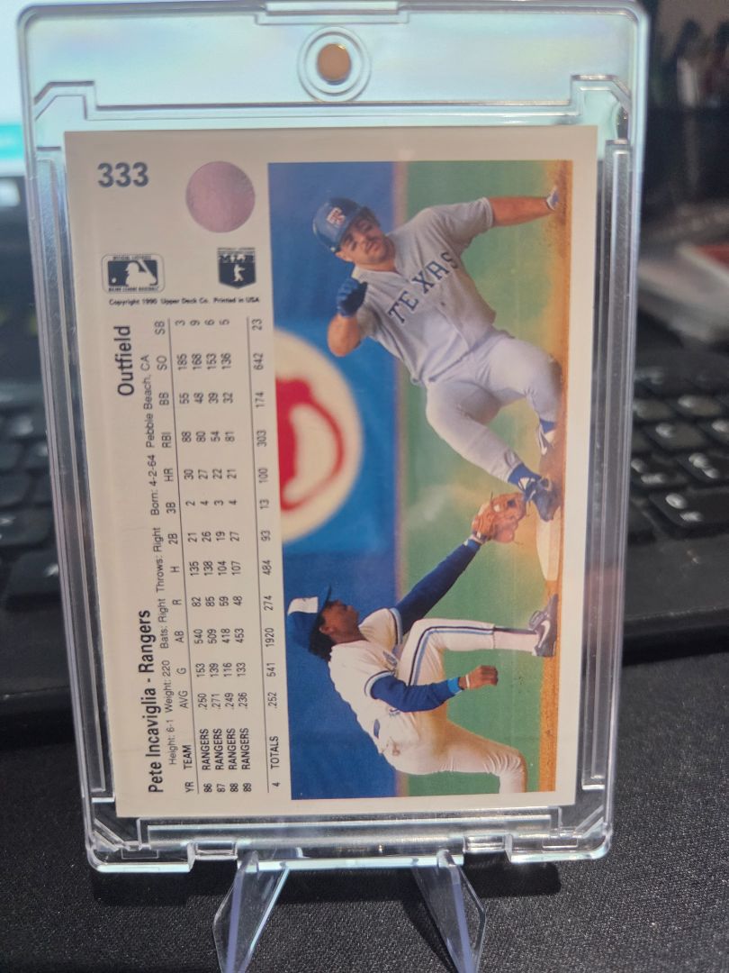1990 Upper Deck Pete Incaviglia Autograph
