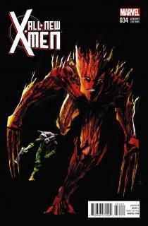 All-New X-Men, Vol. 1 #34B Rocket Raccoon & Groot Themed Variant Cover