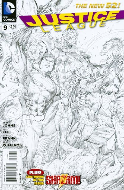 Justice League, Vol. 1 #9C Jim Lee Sketch Variant Cover