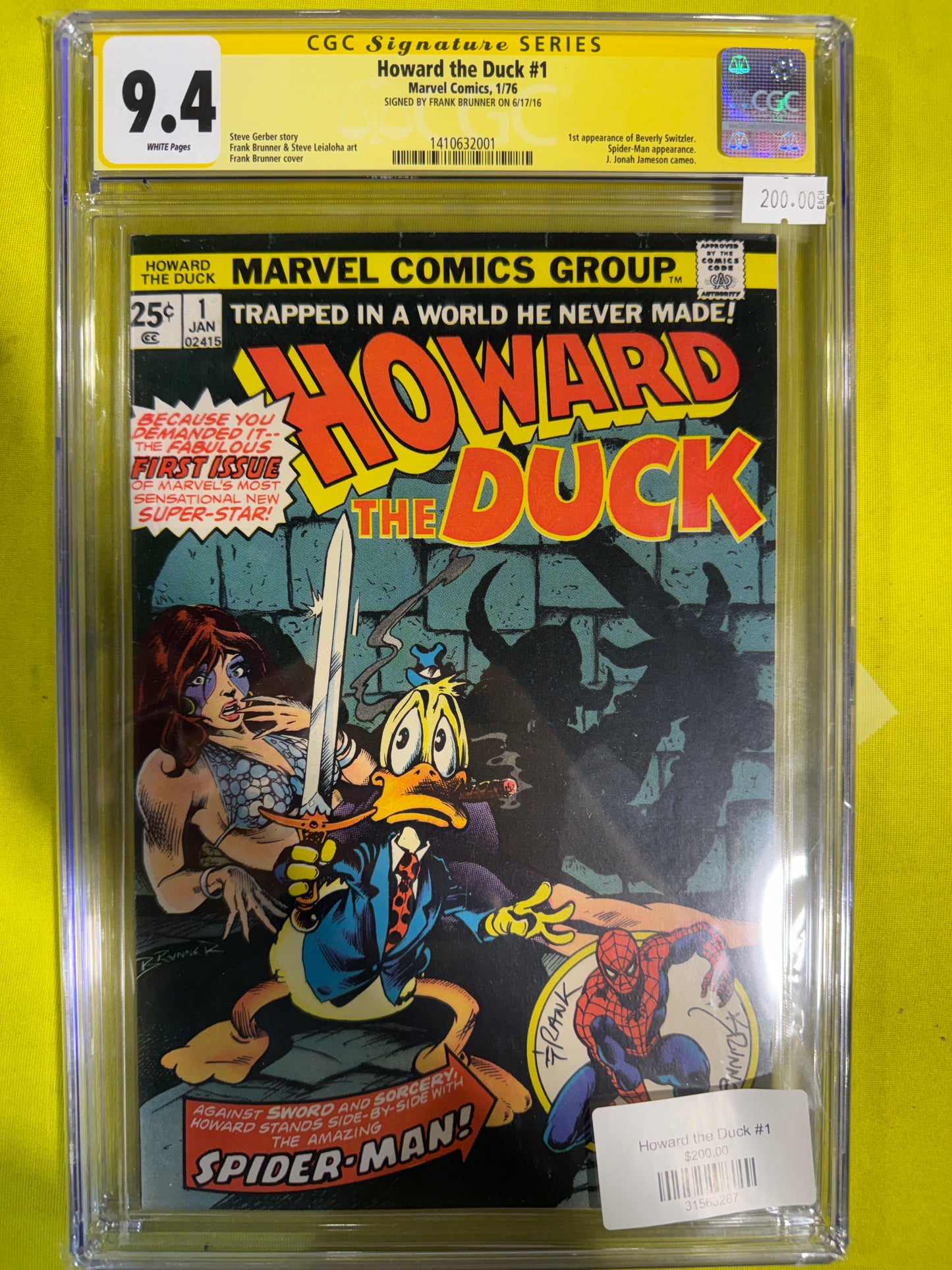 Howard The Duck #1 CGC 9.4 (Yellow Series)