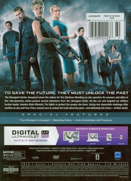 The Divergent Series: Insurgent (2015) - DVD