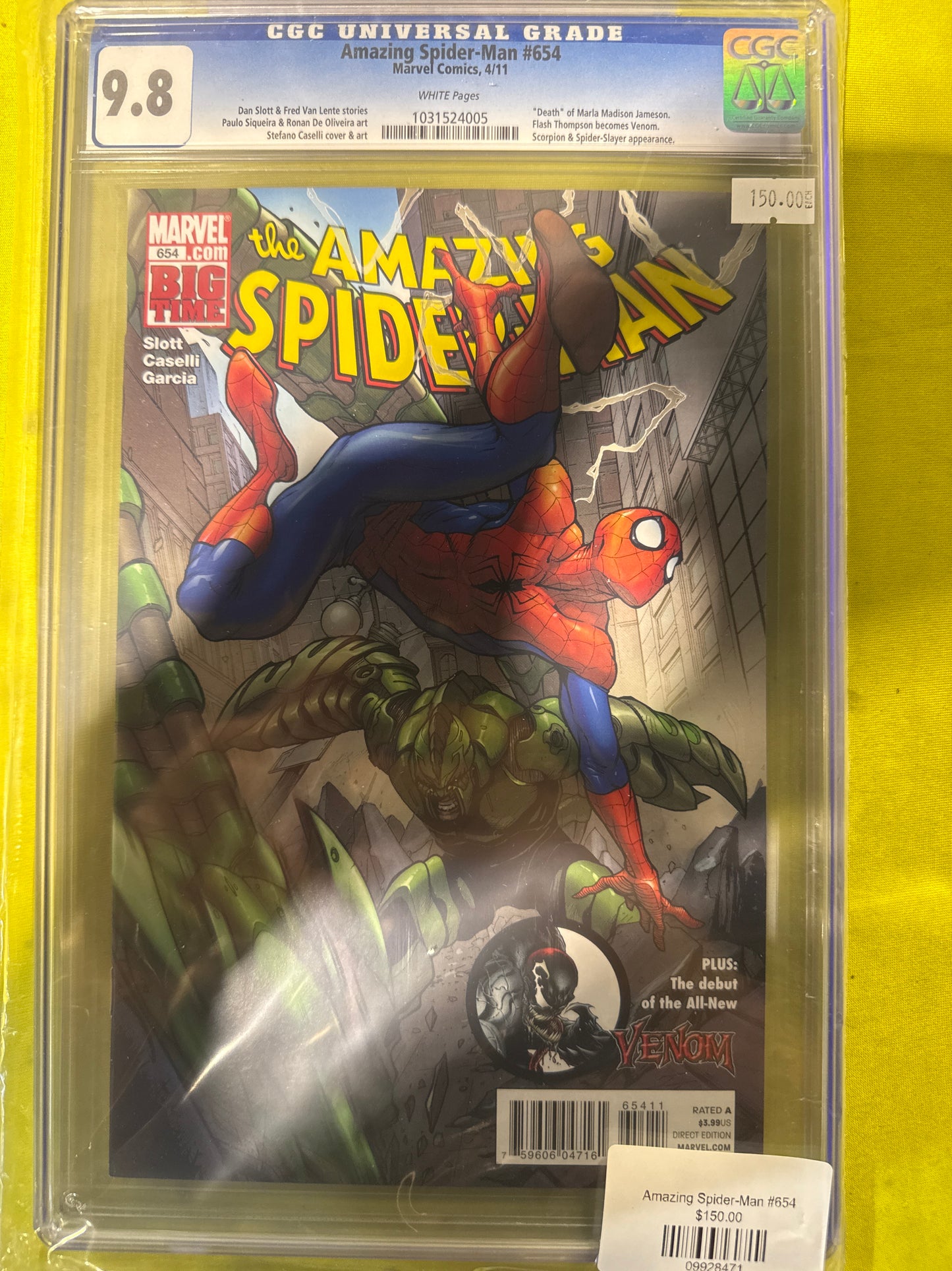 Amazing Spider-man #654 CGC 9.8