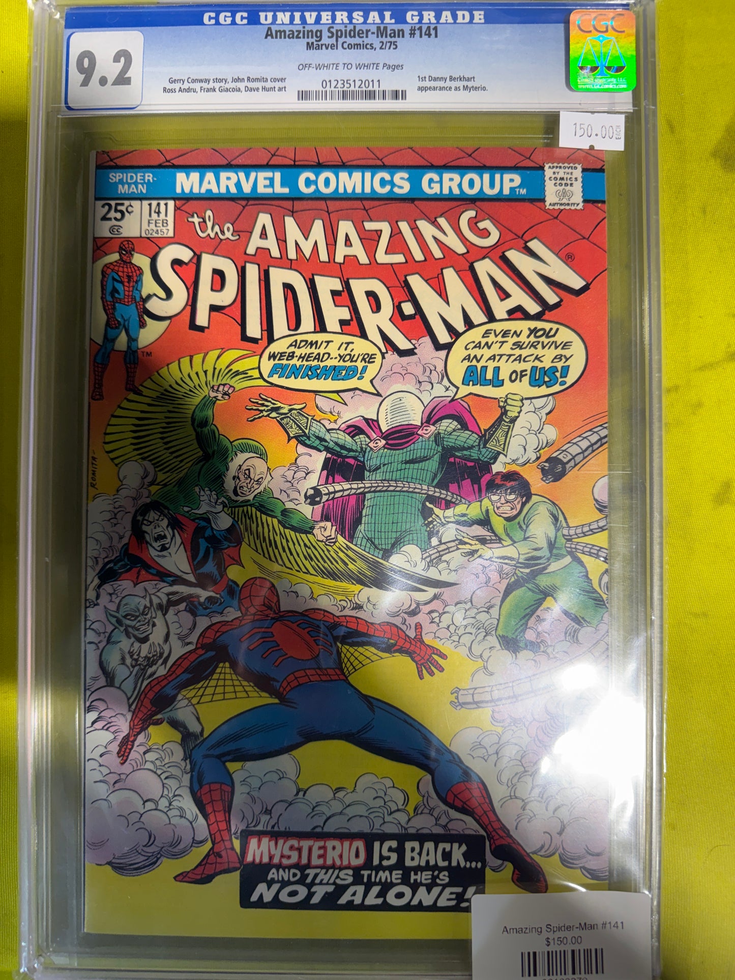 Amazing Spider-man #141 CGC 9.2