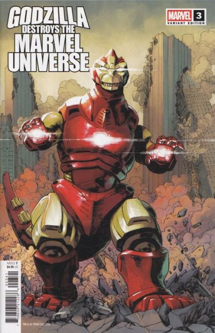Godzilla Destroys the Marvel Universe #3D Dave Wachter Marvelized Iron Man-Zilla Variant